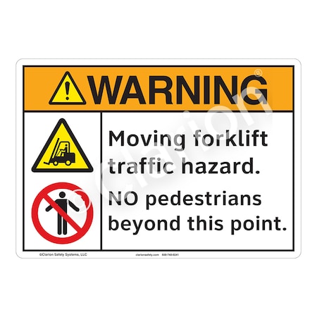ANSI/ISO Compliant Warning Moving Forklift Safety Signs Outdoor Weather Tuff Aluminum (S4) 12 X 18